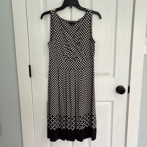 Black and Cream Polka Dot Dress